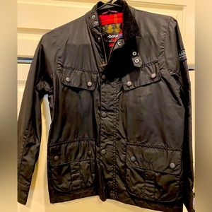 Barbour unisex youth waxed jacket with tags